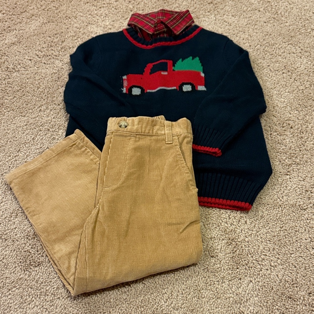 Boys Christmas Sweater + Pants